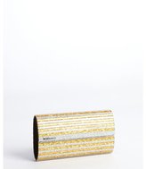 Thumbnail for your product : BCBGeneration silver and gold striped lucite 'Morgan' clutch