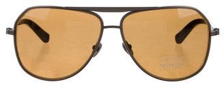Calvin Klein Collection Metallic Aviator Sunglasses