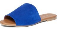 Dorothy Perkins Womens Blue 'Florida' Leather Mules- Blue