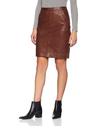 More & More Women's Lederrock Skirt, (Copper Brown 0275)