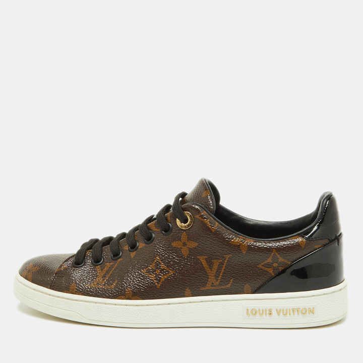 Louis Vuitton Brown/Black Monogram Canvas and Patent Leather