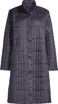 Thumbnail for your product : Eileen Fisher High Collar Quilted Coat