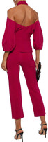 Thumbnail for your product : Cushnie Cropped Ruched Cady Slim-leg Pants