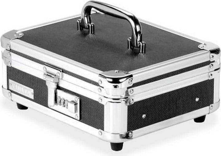 Vaultz® Locking Cash Box - Black, Combination Lock