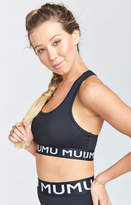 Thumbnail for your product : Show Me Your Mumu Maya Logo Bra ~ Black Firm Stretch