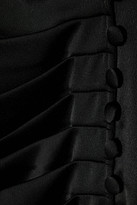 Thumbnail for your product : Jay Godfrey Wrap-effect Button-embellished Satin-crepe Mini Dress