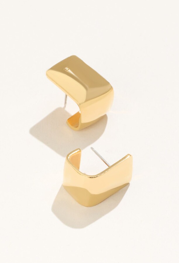Soko Bahari Square Hoops Gold