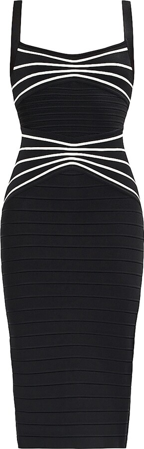 Women's The Dakota Scoopneck Knee-Length Dress - Black Alabaster - Size Large