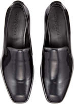Thumbnail for your product : Jimmy Choo SAUL Black Shiny Calf Leather Slipper Shoes