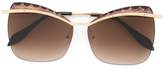 Thumbnail for your product : Alexander McQueen Eyewear squared cat eye sunglasses