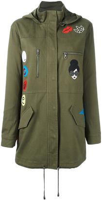Alice + Olivia hooded military jacket - women - Cotton/Spandex/Elastane - M