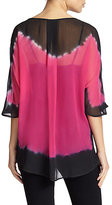 Thumbnail for your product : Gypsy 05 Tie-Dyed Semi-Sheer Silk Chiffon Top