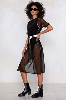 Nasty Gal Slit Me with Your Best Shot Mesh Dress