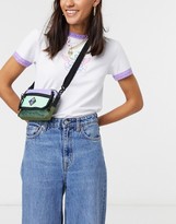 Thumbnail for your product : Lazy Oaf zip flap cross body bag in mint and lilac