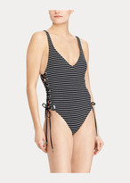 Thumbnail for your product : Ralph Lauren Striped Lace-Up Swimsuit