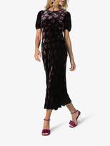 Thumbnail for your product : Rixo floral print velvet midi dress