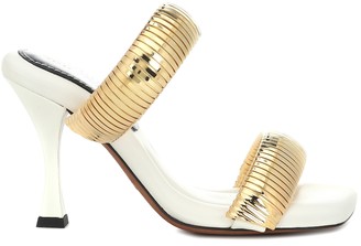 Proenza Schouler Metal and leather sandals