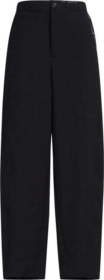 Marni Logo-Embroidered Tapered Trousers