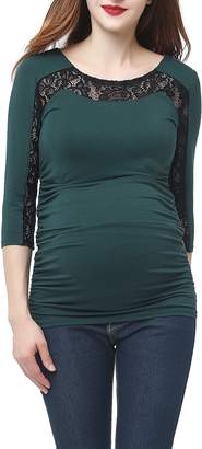 Kimi and Kai Bernadette Lace Detail Maternity Top