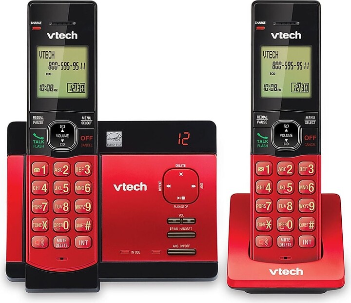 Vtech CS5129-26 Cordless Phone, Red/Black (CS5129-26)