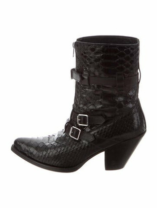 Celine Berlin Python Boots Black - ShopStyle