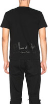 Thumbnail for your product : Comme des Garcons PLAY Double Heart Cotton Tee in Black | FWRD