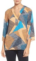 Thumbnail for your product : Chaus Women's Split Sleeve Basket Weave Print Blouse
