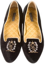 Thumbnail for your product : Dolce & Gabbana Embroidered Velvet Loafers