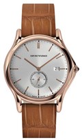 Thumbnail for your product : Emporio Armani Swiss Made Alligator Leather Strap Watch, 40mm