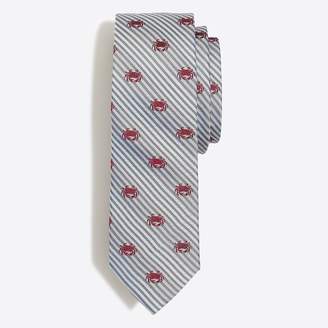 J.Crew Factory Embroidered seersucker tie