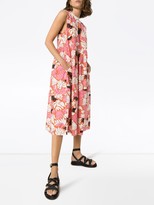 Thumbnail for your product : Marni Sleeveless Leaf Print Midi Dress