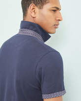 Thumbnail for your product : Ted Baker Geo trim cotton polo shirt