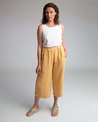 Beaumont Organic Nicole-May Linen Trousers in Sunflower