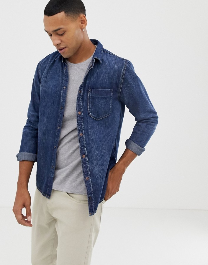 Nudie Jeans Henry denim button down shirt - ShopStyle