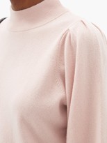 Thumbnail for your product : Allude Funnel-neck Balloon-sleeve Wool-blend Sweater - Pink