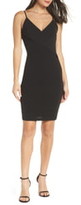 lulus surplice spaghetti strap cocktail sheath