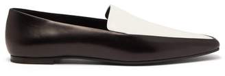 The Row Minimal Leather Loafers - Womens - Black White