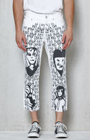 Thumbnail for your product : PacSun Slim Cropped White Graphic Jeans