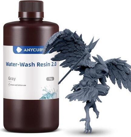 SUNIVISION ANYCUBIC 3D Printer Resin, Water Washable Resin 2.0, No Need Extra Alcohol and Easy to Clean, Fast Curing, Low Odor, Wide Compatibility for All LCD...