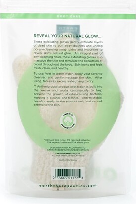 Earth Therapeutics Organic Cotton Exfoliating Hydro Gloves - 2ct