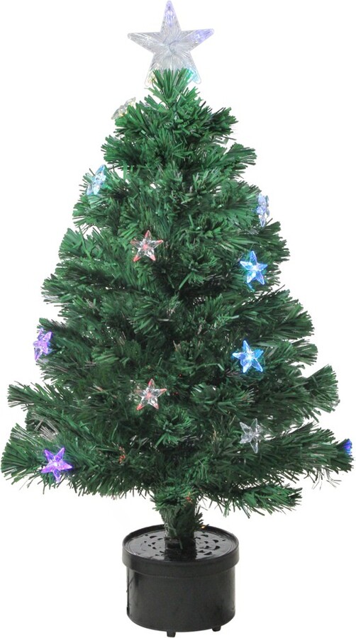 Northlight 3' Prelit Artificial Christmas Tree Color Changing Fiber