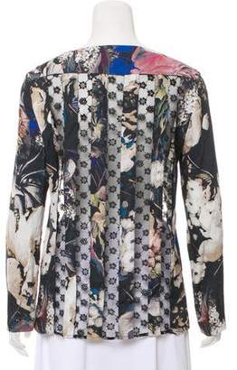 Thakoon Lace-Paneled Floral Print Top