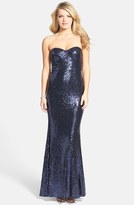 Thumbnail for your product : a. drea Strapless Sequin Gown (Juniors)