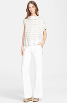 Thumbnail for your product : Fabiana Filippi Belted Linen Blend Wide Leg Pants