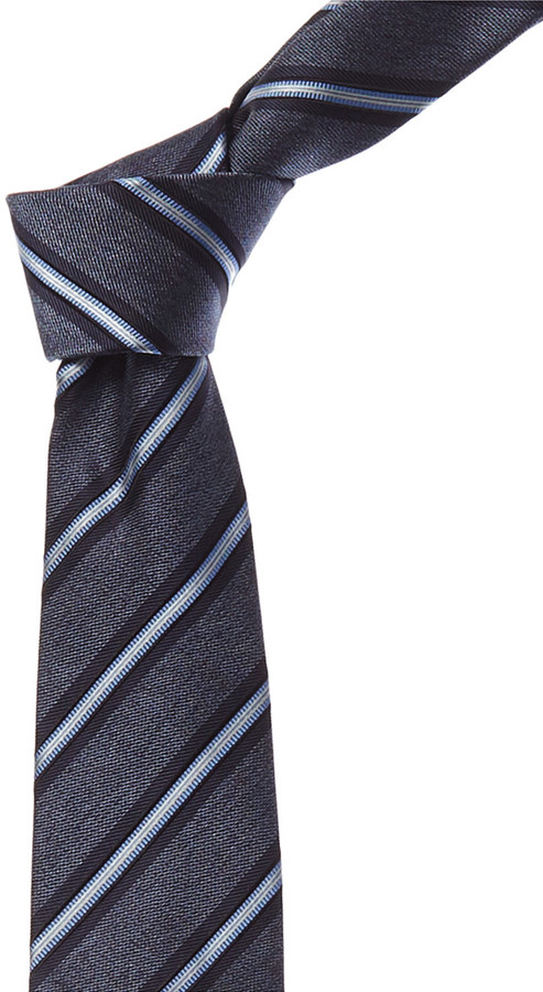 Mens Accessories Ties Canali Halo Stripe Silk Tie in Blue for Men 
