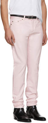 Saint Laurent Pink Low-Rise Skinny Jeans