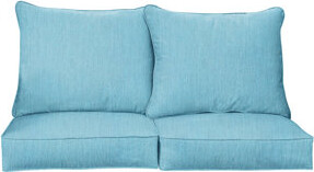 Sand & Stable™ Deep Horizon Indoor/Outdoor Sunbrella Loveseat Cushion