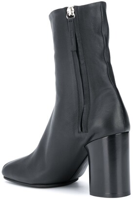 Acne Studios Block-Heel Leather Ankle Boots