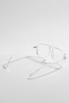 Thumbnail for your product : boohoo Clear Lens Chunky Aviator Style Sunglasses