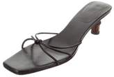 Thumbnail for your product : Gucci Leather & Bamboo Slide Sandals